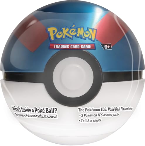 Pokémon TCG: Poké Ball Tin Bundle 2024 Version—Poké Ball, Great Ball & Ultra Ball (9 Pokémon TCG Booster Packs & 7 Sticker Sheets)