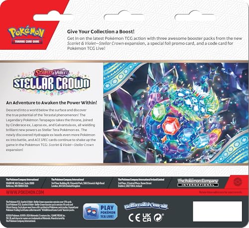 Pokemon Scarlet and Violet Stellar Crown 3-Pack Blister