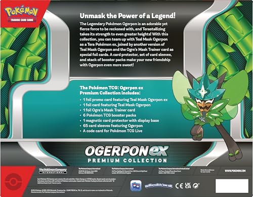 Pokémon TCG: Ogerpon ex Premium Collection (3 Foil Cards & 6 Boosters)