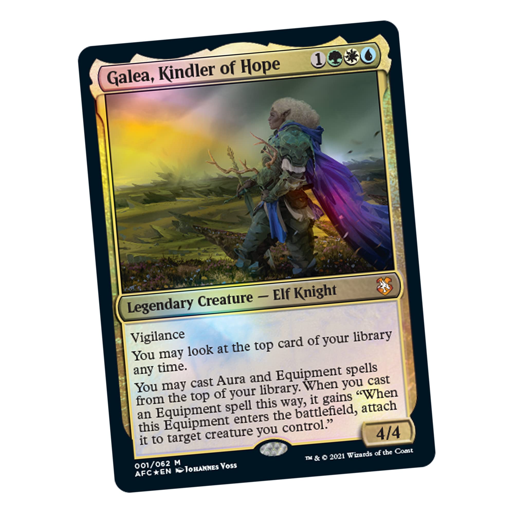 Magic: The Gathering Adventures in the Forgotten Realms Commander Deck – Aura of Courage (Green-White-Blue)