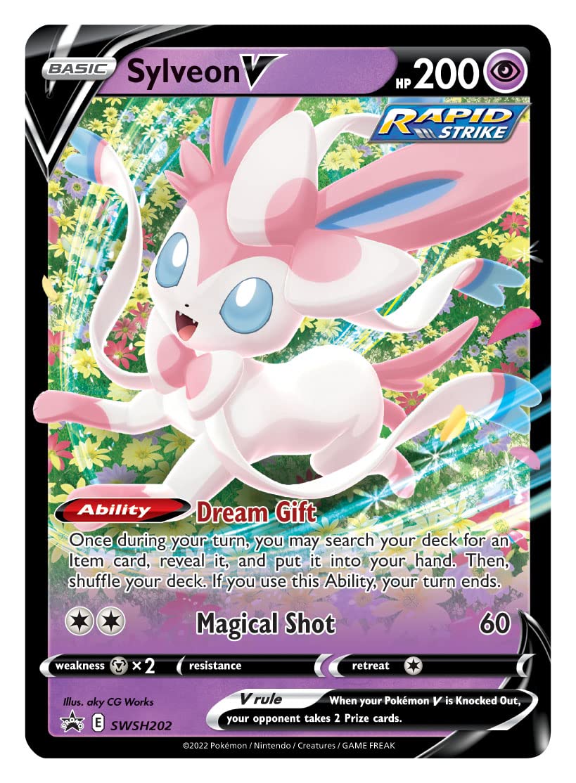 Pokémon TCG: V Heroes Tin Sylveon (1 Foil Card & 4 Booster Packs)