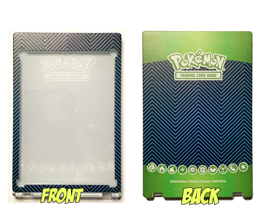 Pokemon Magnetic Card Display – Green – Ogerpon ex Collection – Lot of 3 with Stand