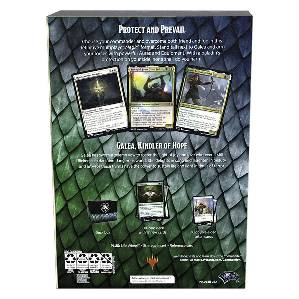 Magic: The Gathering Adventures in the Forgotten Realms Commander Deck – Aura of Courage (Green-White-Blue)
