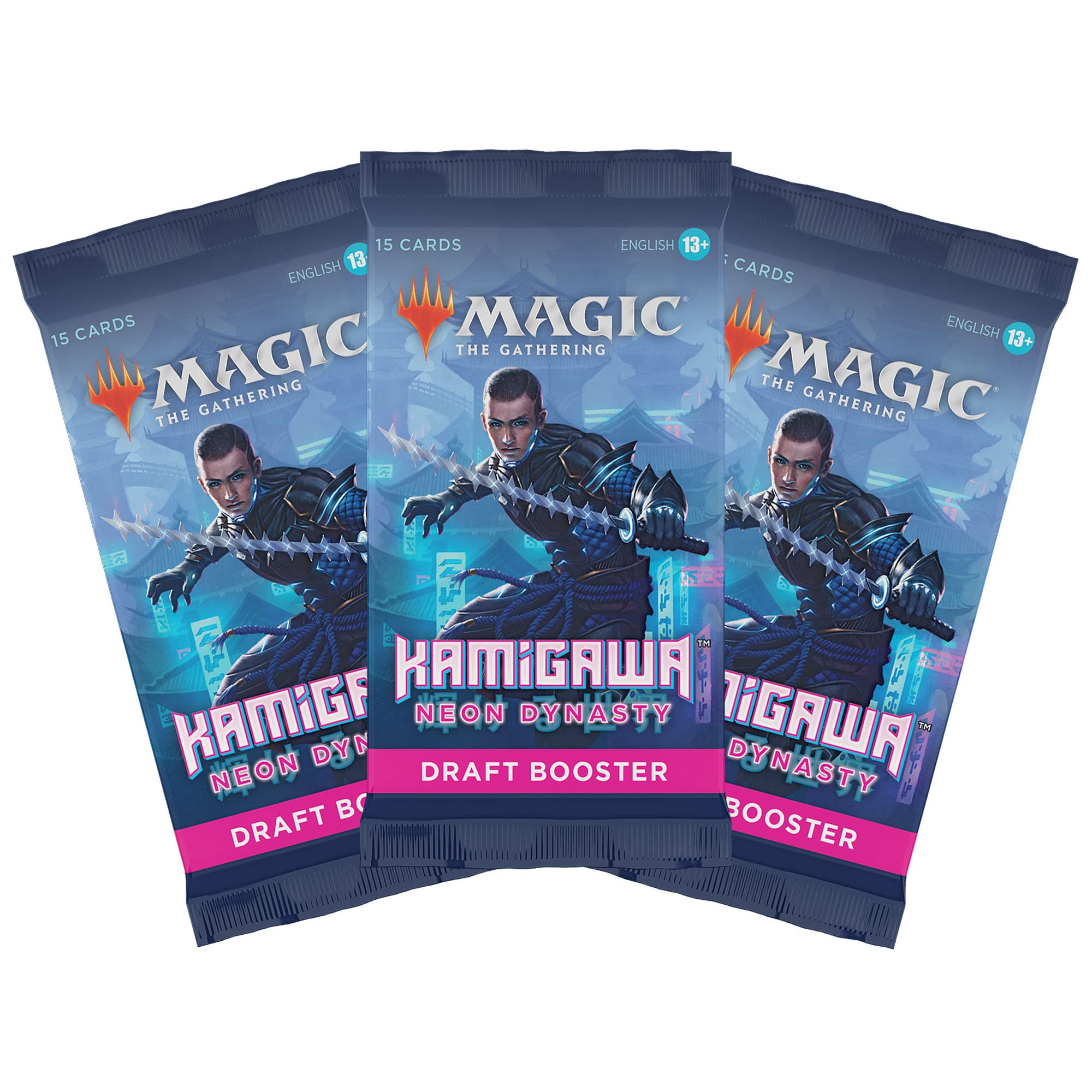 Magic: The Gathering Kamigawa: Neon Dynasty 3-Booster Draft Pack | 45 Magic Cards