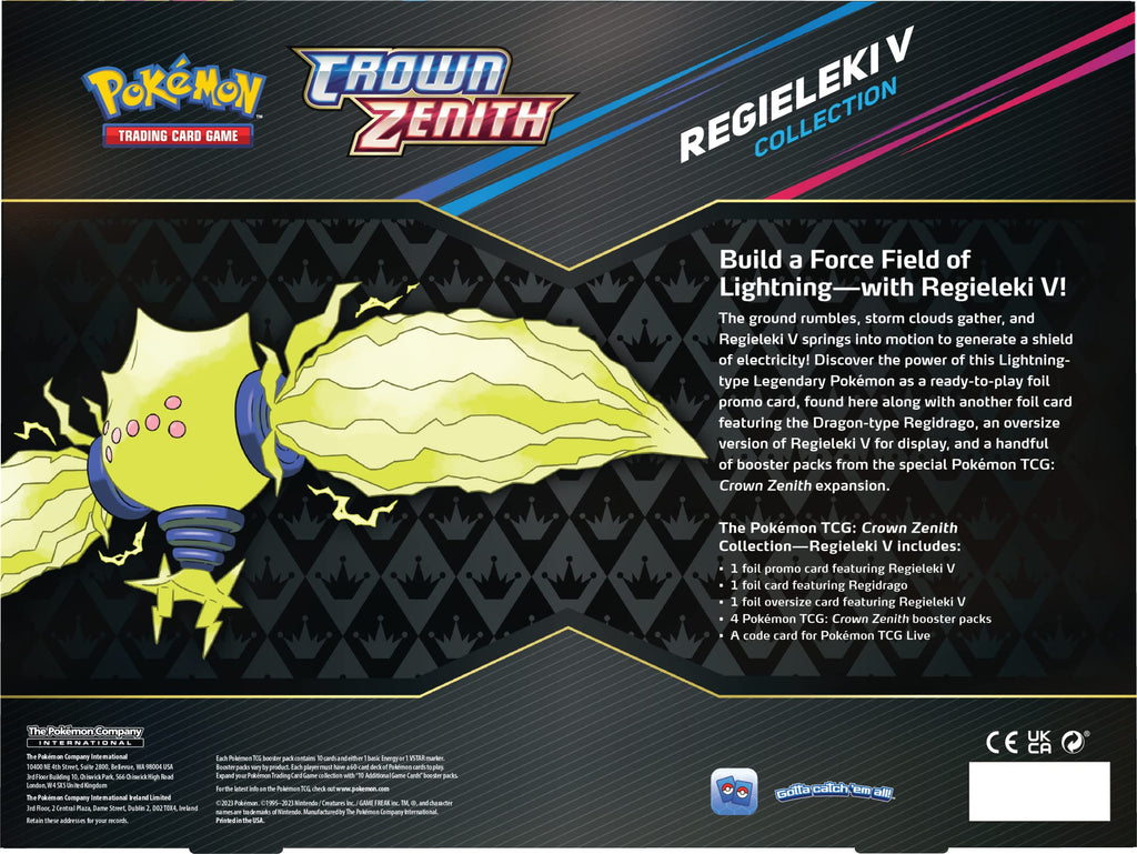 Pokémon Regieleki V Crown Zenith Collection